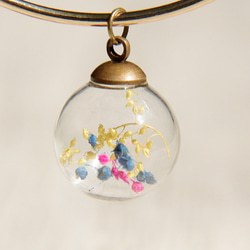 flower bracelet / 森林系 / 英式簡約設計感玻璃球金色手環 / 手鐲 - 彩虹色滿天星 flower 第5張的照片