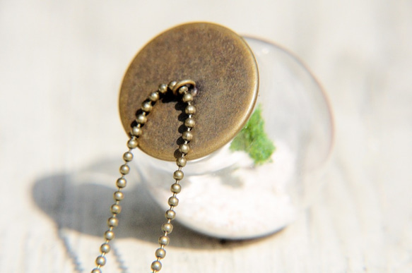/ 森林女孩 / 法式透明感玻璃球乾燥花項鍊 短鏈 長鏈 - 三毛的詩中樹 夢中的橄欖樹 glass necklace 第4張的照片