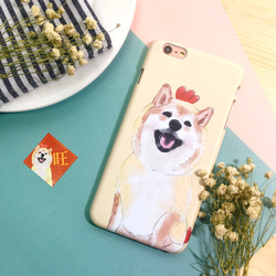 小雞柴犬旺旺來-iPhone(i5.i6,i7)/Android(Samsung,  Sony)原創手機殼 第2張的照片