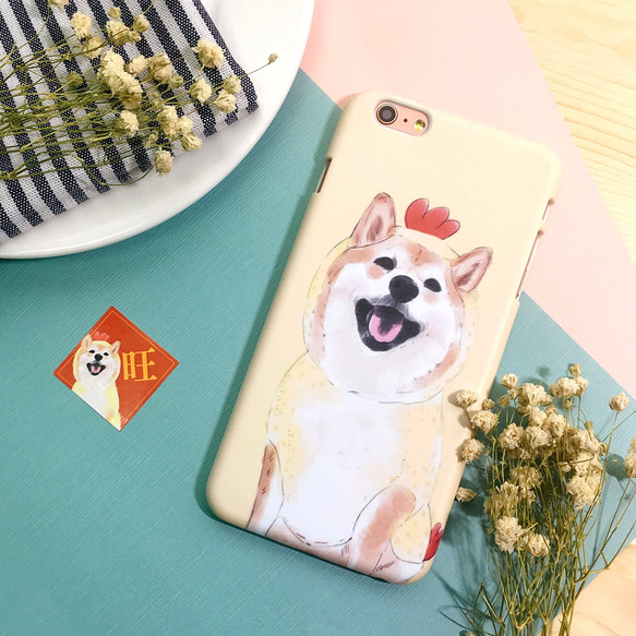 小雞柴犬旺旺來-iPhone(i5.i6,i7)/Android(Samsung,  Sony)原創手機殼 第2張的照片