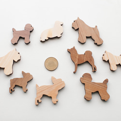 客製化姓名禮物原木淺色造型木片 - 貴賓狗 第6張的照片