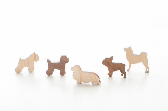 客製化姓名禮物原木淺色造型木片 - 臘腸狗 第1張的照片