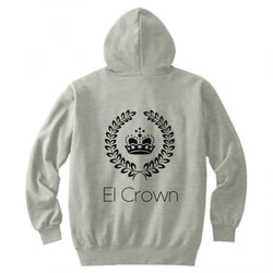 El Crown 【エンブレム風】Zipパーカー 1枚目の画像