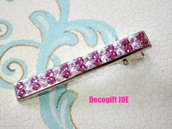 siiilon ヘアクリップ　ビーズ　レッド　ピンク siiilon ヘアクリップ ビーズ レッド ピンク siiilon ヘアクリップ