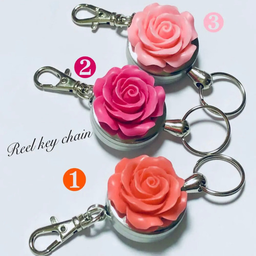 高品質 リールキーホルダー キーホルダー カンつき ネックストラップ