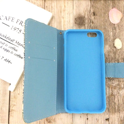 iPhone6​​ / 6S case，手帳式綠花成人可愛的珍珠帶 第5張的照片