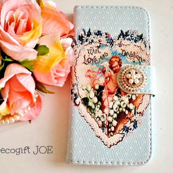 30折優惠★夏季銷售iPhone6​​ / 6S case，洛可可風格的天使心成人可愛的珍珠珠寶與 第1張的照片