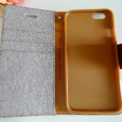 銷售！帆布×皮革可愛iPhone6 / 6S情況下灰 第4張的照片