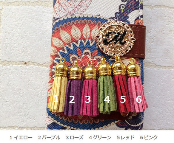 Swarovski Initials ♡ Selectable Tassel iPhone / Experia Antique 第2張的照片