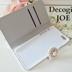 銷售！ iPhone6 / 6s Case Notebook Type Elegant Pearl Deco Pearl Bij 第3張的照片