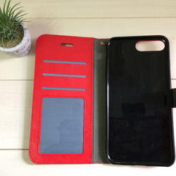 iPhone6plus / 6splus / 7plus / 8plus 手機殼首字母&amp;羽毛紅 第4張的照片