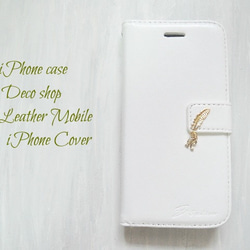 iPhone6 / 6s♡初始和羽毛筆記本型保護套Vintage White 第2張的照片