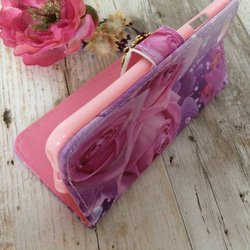 庫存處置出售！ 【IPhone 6 / 6s】玫瑰公主筆記本型帶可愛成年花 第3張的照片