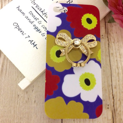 施華洛世奇智能手機戒指♡斯堪的納維亞花卉iphone5 / 5s / SE手機殼 第3張的照片
