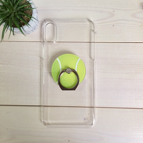 iPhone / Xperia Clear Hard Case網球，配智能手機環 第1張的照片
