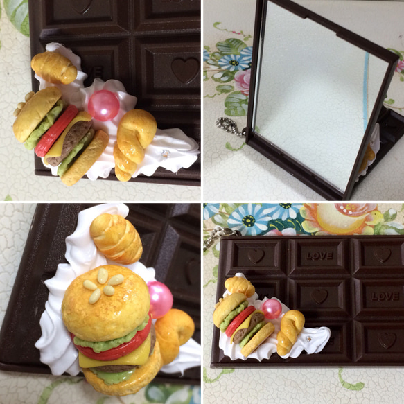 糖果裝飾巧克力鏡子漢堡包 第3張的照片