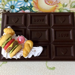 スイーツデコ　板チョコミラー　ハンバーガー 4枚目の画像