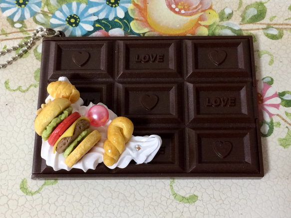 スイーツデコ　板チョコミラー　ハンバーガー 4枚目の画像