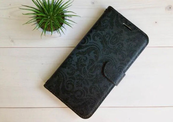 推薦給男士 ☆ iphonex/xs case damask black 第1張的照片