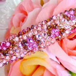 ◆雜誌GLITTER◆施華洛世奇裝飾豪華施華洛世奇圓珠筆優雅的粉紅色豹紋 第4張的照片
