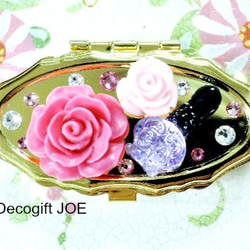 Pill Case Swarovski Glitter Rose &amp; Manicure 第1張的照片