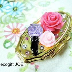 Pill Case Swarovski Glitter Rose &amp; Manicure 第4張的照片