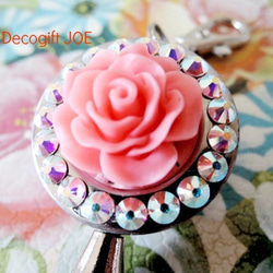 Swarovski Deco / Reel Keychain / Large Type / 頸帶 / Rose &amp; Cr 第2張的照片