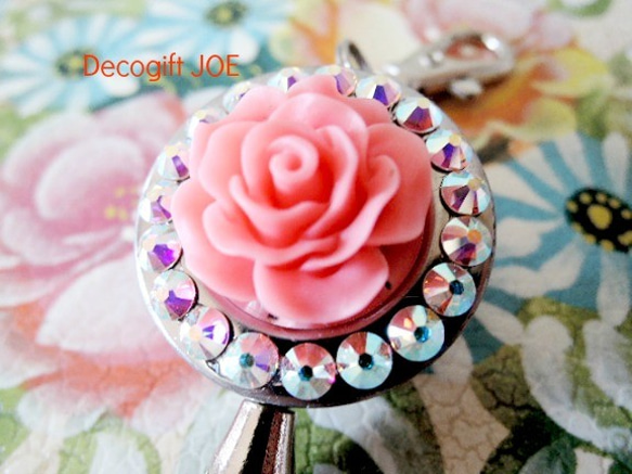 Swarovski Deco / Reel Keychain / Large Type / 頸帶 / Rose &amp; Cr 第2張的照片