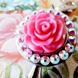 Swarovski Deco / Reel Keychain / Large Type / 頸帶 / Rose &amp; Cr 第2張的照片