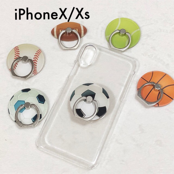 iPhone X / Xs 透明硬殼球帶智能手機環 第1張的照片
