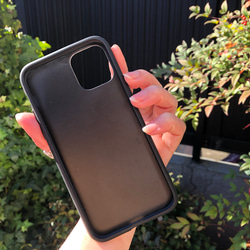 iPhone11/11pro/11proMaxケース 強化ガラス　北欧花柄ホワイト 3枚目の画像