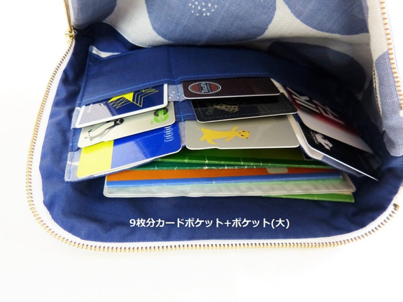 9枚カードポケット付マルチケース◆Mudy-blue 2枚目の画像