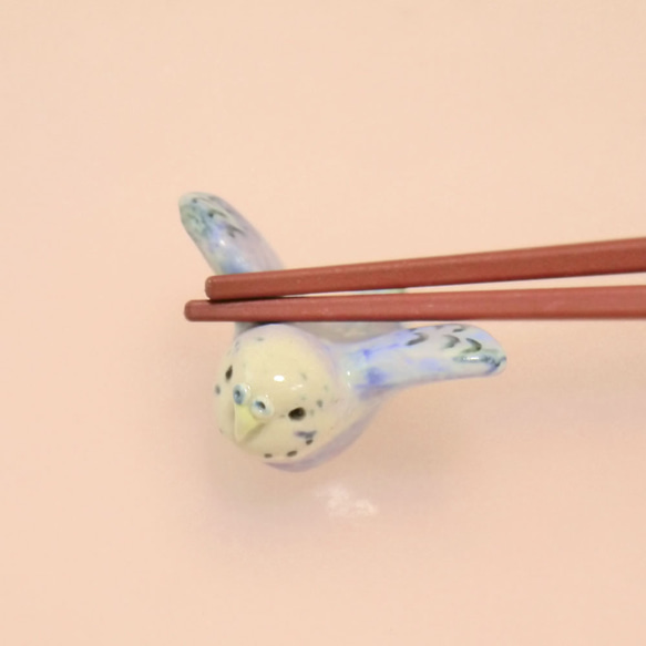 [m-sama 的訂單] 用於拍打虎皮鸚鵡的筷子架 第3張的照片
