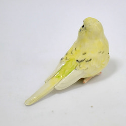 虎皮鸚鵡雕像（1 個陶器鳥雕像） 第4張的照片