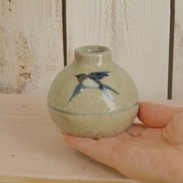 小罐子“燕子”（陶器單花） 第4張的照片
