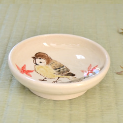 小鳥豆盤“紅葉麻雀” 第3張的照片