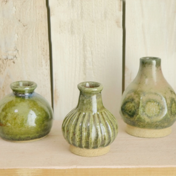 &lt;creema Limited&gt;小花瓶「Beveled Oribe」（陶瓷花瓶） 第11張的照片