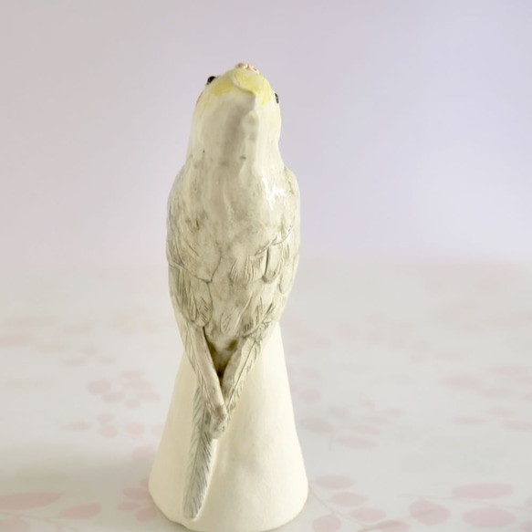 陶器のオカメインコ （小鳥の置物） 3枚目の画像
