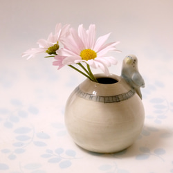 虎皮鸚鵡圓形花瓶（藍鳥對象） 第1張的照片
