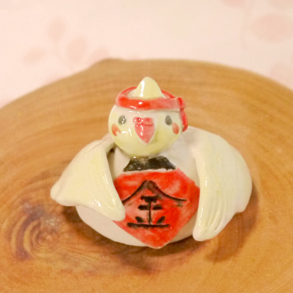 “金太郎玄鳳鸚鵡”陶瓷鳥公仔 第1張的照片