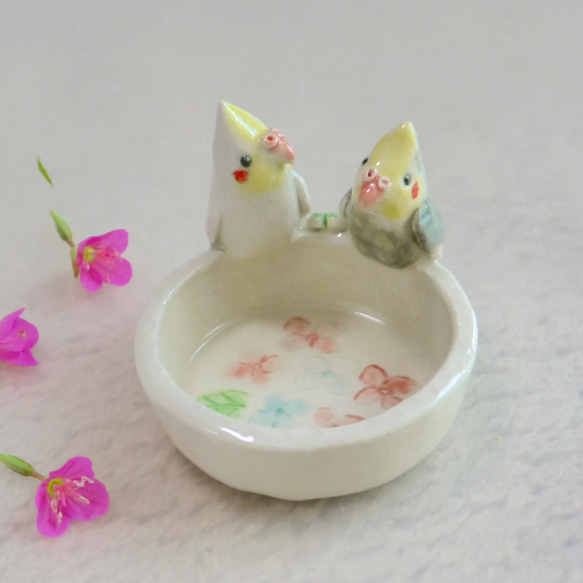 繡球花的小配件（小陶器陶器） 第1張的照片