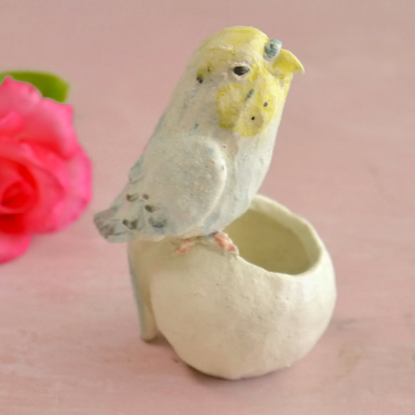 “限量手工製造2019年”Sekisei長尾小鸚鵡（小鳥陶器裝飾品）的配飾 第3張的照片