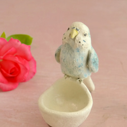 “限量手工製造2019年”Sekisei長尾小鸚鵡（小鳥陶器裝飾品）的配飾 第3張的照片