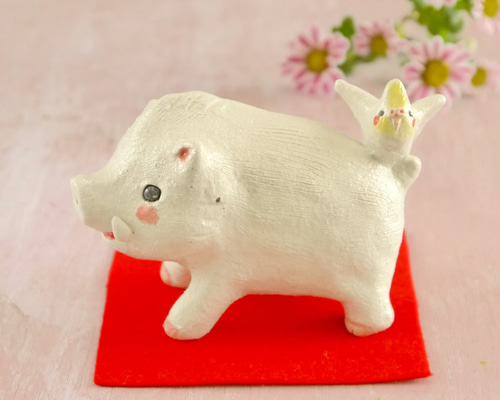12月21日まで⭕️イノシシ置物猪突猛進