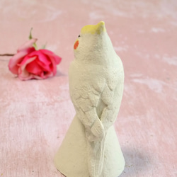 『数量限定ハンドメイド2019』オカメインコ （小鳥の陶器の置物） 7枚目の画像