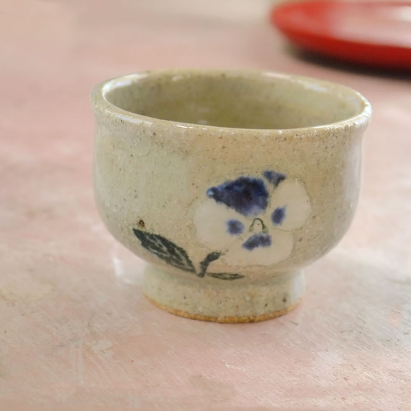 民間藝術風格的茶杯“三色堇” 第3張的照片
