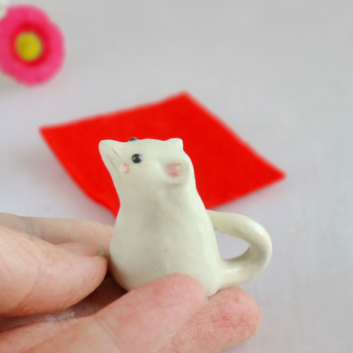 小さなネズミ』2020年干支 子（ねずみ）の置物 その他置物 ひよこ窯