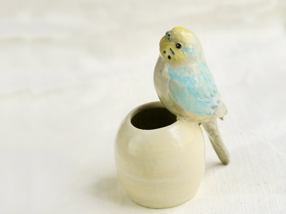 Lisa Larson - 降幡未来 鳥 一輪挿し オブジェ インテリア 花器