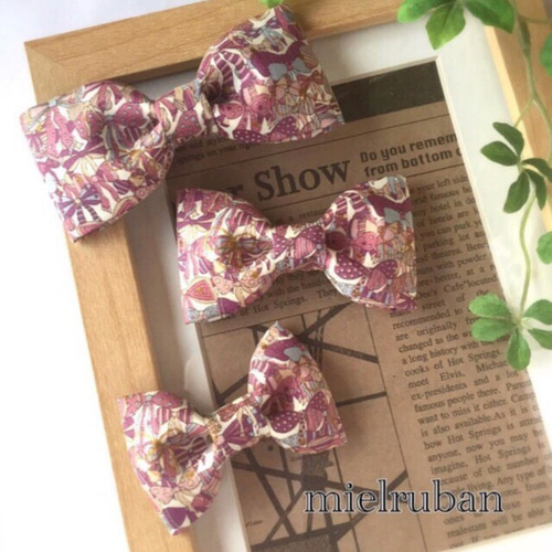 別注レア！リバティリボン ラメ入りジェニーズリボンズS ヘアゴム  