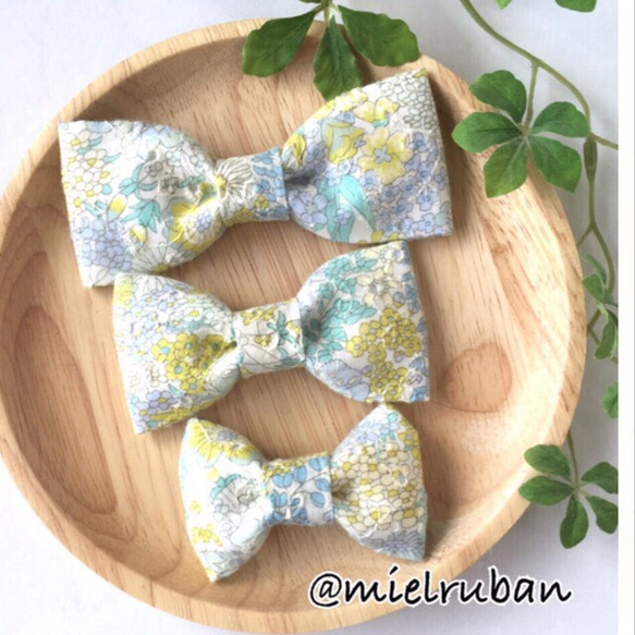 リバティ⑤ ベビーヘアクリップ 2個セット マーガレットアニー